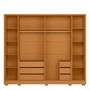 Ver imagem 4 de Guarda Roupa Casal Mercure 6 Portas e Cômoda Verona 08 Gavetas Cinamomo - Móveis Albatroz