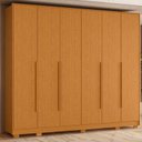 Ver imagem 6 de Guarda Roupa Casal Mercure 6 Portas e Cômoda Verona 08 Gavetas Cinamomo - Móveis Albatroz