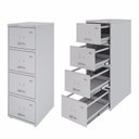 Ver imagem 3 de Arquivo de Aço 4 Gavetas para Pasta Suspensa com Chave Cinza