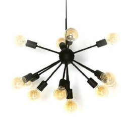 Lustre Pendente Moderno Sputnik Preto - 1