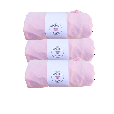 Kit 3 Pçs Lençol Avulso Malha Liso com Elástico Berço Americano Malha Hipoalergenico 160x98x12cm:kit