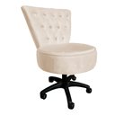 Ver imagem 2 de Poltrona Decorativa Royal Capitone Base Giratória Slk Decor Bege