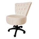 Ver imagem 3 de Poltrona Decorativa Royal Capitone Base Giratória Slk Decor Bege