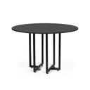 Ver imagem 1 de Mesa de Jantar 4 Lugares 120cm Redonda Industrial Dommus Preta - Straub Web