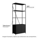 Ver imagem 2 de Estante Industrial com 2 Portas e 3 Nichos - Preto