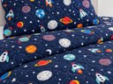 Ver imagem 2 de Kit Colcha Infantil Meninos Dupla Face Solteiro 160x240cm - Big Bang