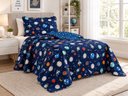 Ver imagem 1 de Kit Colcha Infantil Meninos Dupla Face Solteiro 160x240cm - Big Bang