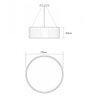 Lustre Pendente Madeira Redondo 70cm Adrilustres Mel - 2