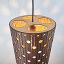 Ver imagem 5 de Luminária Pendente de Teto MDF Lâmina Madeira Elegante Rústica Imbuia
