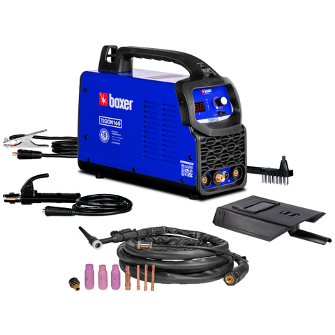 Inversora de Solda TIG DC Alta Freqüência 160a 220V Tigon 160 Boxer Com Tocha TIG e Porta Eletrodos