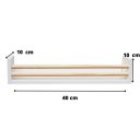 Ver imagem 2 de Kit 3 Prateleiras para Banheiro Dulce - 40x10 Cm