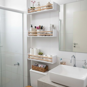 Kit 3 Prateleiras para Banheiro Dulce - 40x10 Cm