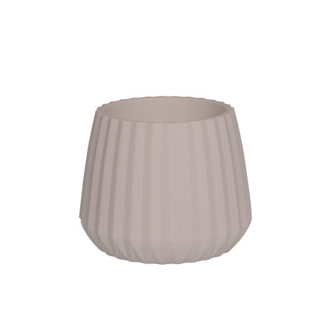Vaso Cachepot Wave 25cm Branco Antigo Mor