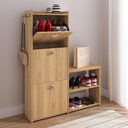 Ver imagem 4 de Sapateira Vertical 3 Gavetas Banco Prateleira Sapatos Gancho Bolsa Hall Entrada Quarto Hanover