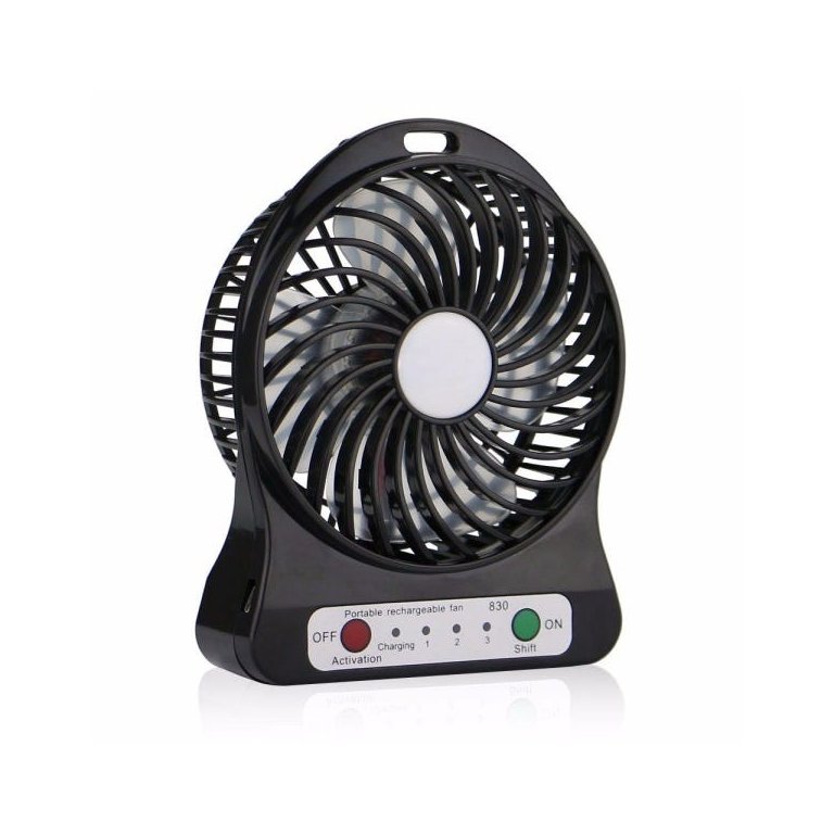 Mini Ventilador Portátil Bateria Recarregável 3 Velocidades