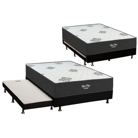 Cama Box C/ Aux Conjugado Casal Inovaflex Star 138x188
