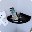 Ver imagem 2 de Kit 2 Prateleiras de Canto para Quarto Inox Preto Multiuso