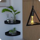 Ver imagem 3 de Kit 2 Prateleiras de Canto para Quarto Inox Preto Multiuso