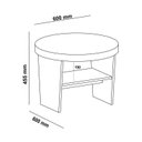 Ver imagem 5 de Conjunto 3 Peças Sala de Estar Mesa de Apoio Magnum Mesa de Centro e Rack Liberty