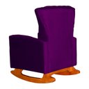 Ver imagem 5 de Conjunto 2 Poltronas Estofadas de Balanço Melinda Veludo Roxo - LM DECOR