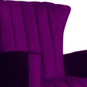 Ver imagem 3 de Conjunto 2 Poltronas Estofadas de Balanço Melinda Veludo Roxo - LM DECOR
