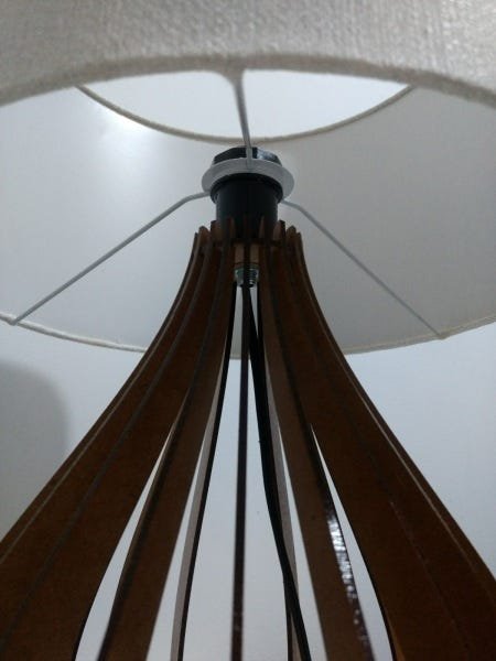 Abajur Moderno Luminária de Madeira Design Gota para Sala - 8