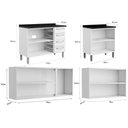 Ver imagem 3 de Cozinha Modulada Completa Evidence 4 Peças (2 Armários + 2 Balcões) C4P41 Branco/Preto -