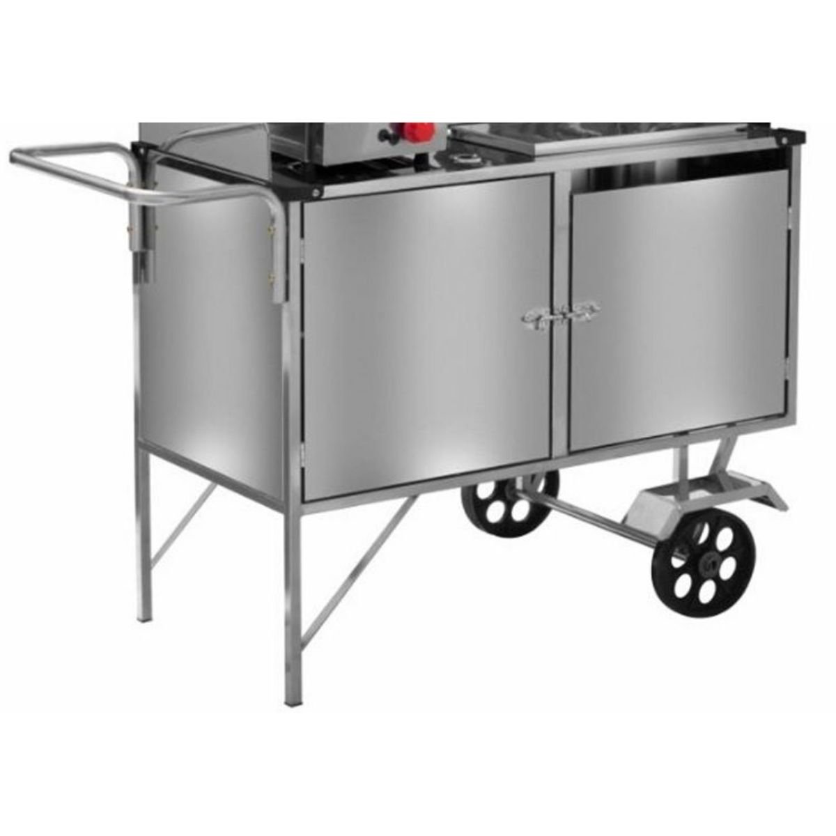 Carrinho de Cachorro Quente e Lanche Inox com Toldo Rodas Maciças Cefaz - 4