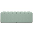Ver imagem 4 de Kit Cabeceira Cama Box Casal 140cm e Calçadeira Recamier Baú Dália W01 Linho Verde Menta - Lyam Deco