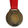Kit 20 Medalhas Grandes Centro Liso para Resinar Fita Verm. Bronze - 1