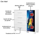 Ver imagem 4 de Comoda 4 Gavetas 1 Porta Mdf 81 Cm Livia Azul Decmade