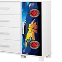 Ver imagem 6 de Comoda 4 Gavetas 1 Porta Mdf 81 Cm Livia Azul Decmade
