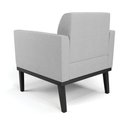 Ver mais imagens de Poltrona Decorativa Isabella Pés Fixo em Madeira Preto Linho Cinza G19 - Gran Belo