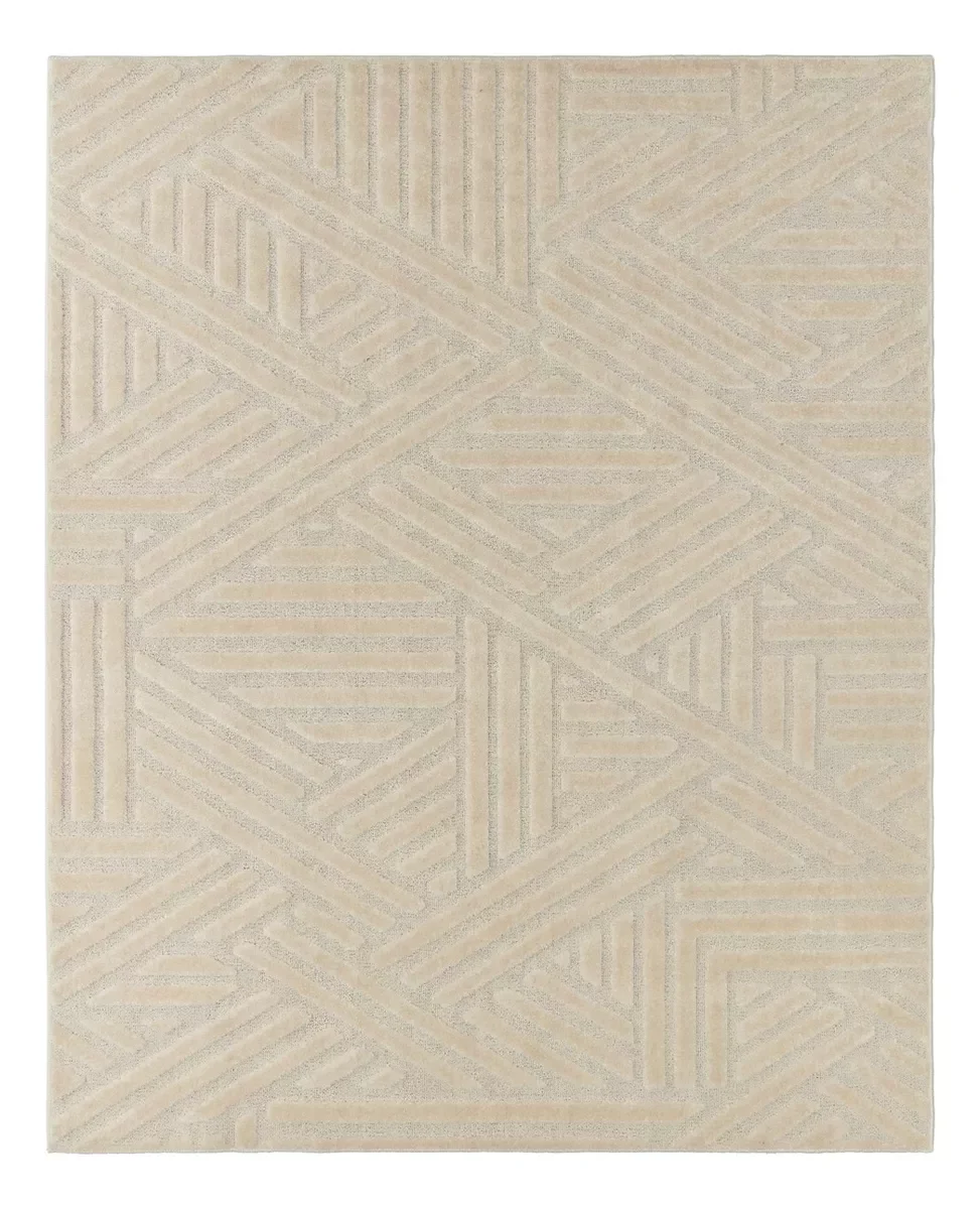 Tapete Sala Alto Relevo Realce Trama Bege Areia 200x250 Cm 2x2,5m