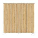 Ver imagem 5 de Armário Alto 158cm Duplo com 4 Portas de Abrir e Puxadores Metálicos Corporate