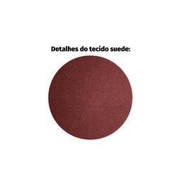 Puff Decorativo Pétala Pés Palito Suede Bordô - Qlare Estofados - Suede Bordô - 3