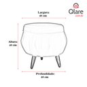 Ver imagem 4 de Puff Decorativo Pétala Pés Palito Suede Bordô - Qlare Estofados - Suede Bordô