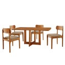 Ver imagem 2 de Conjunto de Mesa de Jantar Vitoria Tampo Laminado 120cm Barril 4 Cadeiras Bellini