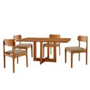 Ver imagem 2 de Conjunto de Mesa de Jantar Vitoria Tampo Laminado 120cm Barril 4 Cadeiras Bellini