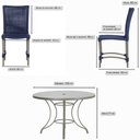 Ver imagem 2 de Mesa Ascoli 100 Cm com 4 Cadeiras Cannes de Alumínio, Pintura Fendi e Trama Tela de Corda Náutica