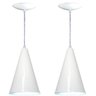 Kit 2 Lustres Pendente Balcão Cozinha Americana - Branco - 1