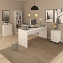 Ver imagem 1 de Conjunto de Escritório com Escrivaninha 04 pç CJ43018-032 Tecno Móbili - Branco