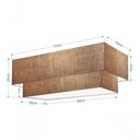 Ver imagem 4 de Plafon Duplo Retangular Vivare Md-3044 Cúpula em Tecido 70x30cm X 60x25cm - Bivolt Palha 127/220v