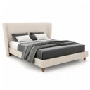 Ver imagem 2 de Cama Japonesa com Cabeceira Corea King Courino Off White- Sallar Home