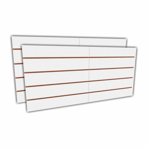 Painel Canaletado Canelado Placa Mdf Loja Branca 60x120