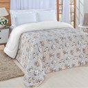 Ver imagem 1 de Coberdrom Sherpa Dupla Face Cama Solteiro Flor Cinza