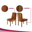 Ver imagem 4 de Kit 2 Cadeiras Safira Estofadas em Madeira Maciça Veludo Móveis Mundial