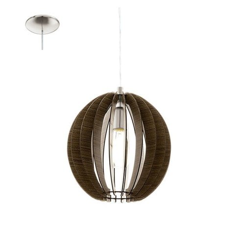 Pendente para sala de jantar quarto globo madeira cossano 30