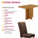 Ver imagem 7 de Mesa de Jantar Olímpia 120cm Tampo MDF Laminado Canto Copo com 4 Cadeiras Lisa