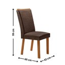 Ver imagem 3 de Mesa de Jantar Olímpia 120cm Tampo MDF Laminado Canto Copo com 4 Cadeiras Lisa